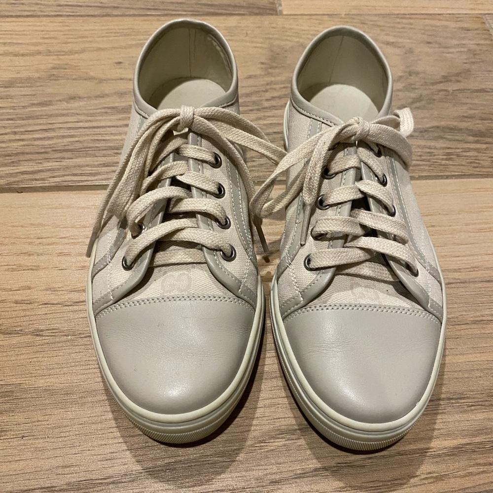 Gucci Ace beige sneakers 426137 classic worn only several times for slender feet - Picture 3 of 9